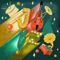 Jazz Poster Hand Lettering Design Project On Procreate. Lettering, 3D Lettering, and Digital Lettering project by marrtinezgml - 09.26.2021