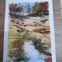 Mi Proyecto del curso: Paisajes naturales en acuarela. Projekt z dziedziny  Sztuki piękne,  Malarstwo i Malowanie akwarelą użytkownika joseabonanno - 23.08.2021