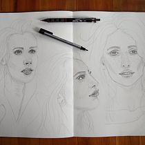 Mi Proyecto del curso: Sketchbook de retrato: explora el rostro humano. Projekt z dziedziny Sketching,  R, sunek, Portret,  R, sunek art, st, czn i Sketchbook użytkownika Ana Karina Moreno - 28.09.2021
