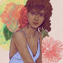 Mon projet du cours : Portrait illustré avec Procreate. Ilustração tradicional, Ilustração vetorial, Ilustração digital, e Desenho de retrato projeto de Dominique HC - 28.09.2021