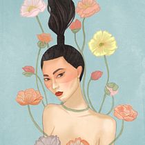 My project in Powerful Female Characters: Illustrating Confidence and Diversity course. Traditional illustration, Painting, Digital Illustration, Digital Drawing, and Digital Painting project by Kateryna Trishyna - 09.27.2021