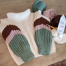 Mi Proyecto del curso: Crochet: crea prendas con una sola aguja. Design de moda, Tecido, DIY, e Crochê projeto de Carmen Mantas - 28.09.2021
