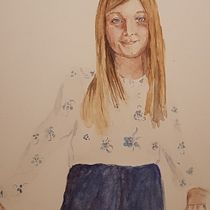My project in Stylized Portraits in Watercolor course Ein Projekt aus dem Bereich Traditionelle Illustration, Malerei, Aquarellmalerei und Porträtzeichnung von lina_richtmann - 29.09.2021