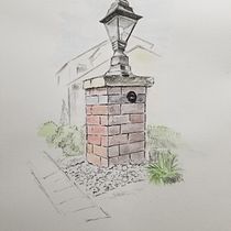 My project in Architectural Sketching with Watercolor and Ink course. Sketching, Drawing, Watercolor Painting, Architectural Illustration, Sketchbook & Ink Illustration project by M Hashmi - 09.29.2021
