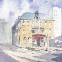Meu projeto do curso: Desenho arquitetônico com aquarela e tinta. Sketching, Drawing, Watercolor Painting, Architectural Illustration, Sketchbook & Ink Illustration project by Rita Trojan - 10.03.2021