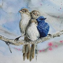 My project in Naturalist Bird Illustration with Watercolors course. Projekt z dziedziny Trad, c, jna ilustracja, Malowanie akwarelą, R, sunek realist, czn, Ilustracja naturalist i czna użytkownika Zuzana Zachová - 30.09.2021