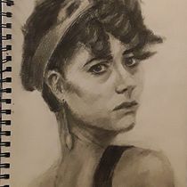 My project in Artistic Portrait Drawing: Capture Authentic Expressions course. Un projet de Illustration traditionnelle, Esquisse , Dessin au cra, on, Dessin de portrait, Dessin réaliste, Dessin artistique, Dessin anatomique, Beaux Arts , et Dessin de erna_pluym - 03.10.2021