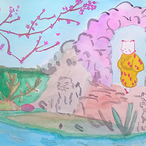 Mi Proyecto del curso: Ilustración en acuarela con influencia japonesa. Drawing, Traditional illustration, and Watercolor Painting project by Nadia Selene Mendoza León - 10.01.2021