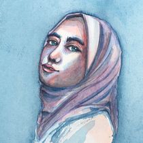 My project in Artistic Portrait with Watercolors course. Fine Arts, Painting, Watercolor Painting, and Portrait Drawing project by Sally Hay - 09.29.2021