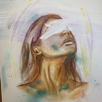 Mein Kursprojekt: Experimentelles Porträt: Mische Öl-, Acryl- und Sprayfarben. Fine Arts, Painting, Acr, lic Painting, and Oil Painting project by vanelovebadthings - 10.02.2021