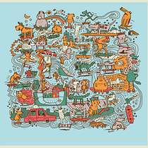 My project in Doodle-Style Vector Illustration course. Traditional illustration, Vector Illustration, and Digital Illustration project by Travis King - 10.02.2021