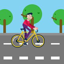 Bike animation . Een project van Motion Graphics, Animatie, Ontwerp van personages, Karakteranimatie y 2D-animatie van Eldin Čalija - 02.10.2021
