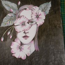 Mon projet du cours : Portrait créatif en clair-obscur au crayon. Un projet de Illustration traditionnelle, Dessin au cra, on, Dessin de portrait , et Dessin artistique de patricia LACANNE - 03.10.2021