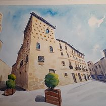 My project in Architectural Sketching with Watercolor and Ink course. Sketching, Drawing, Watercolor Painting, Architectural Illustration, Sketchbook & Ink Illustration project by Linda Gosse - 10.03.2021