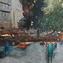 Mi Proyecto del curso: Paisajes urbanos en acuarela. Un progetto di Pittura ad acquerello di umbralismo - 03.10.2021