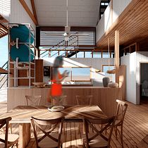 Mi Proyecto del curso: Representación gráfica de proyectos arquitectónicos. Un projet de Architecture, Design graphique, Architecture d'intérieur, Design d'intérieur, Pa, sagisme, Collage, Architecture numérique et Illustration architecturale de Miguel Huertas Aleman - 03.10.2021