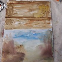 Mi Proyecto del curso: Paisajes naturales en acuarela. Projekt z dziedziny  Sztuki piękne,  Malarstwo i Malowanie akwarelą użytkownika ximena_hartard - 03.10.2021
