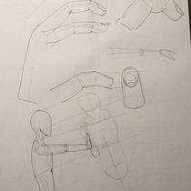 Mi Proyecto del curso: Dibujo anatómico para principiantes. Fine Arts, Sketching, Pencil Drawing, Drawing, Realistic Drawing, and Figure Drawing project by Sara Dominique Miranda Cosme - 10.02.2021