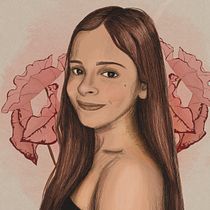 My project in Illustrated Portraits with Procreate course. Ilustração tradicional, Ilustração vetorial, Ilustração digital, e Desenho de retrato projeto de Rina López - 03.10.2021