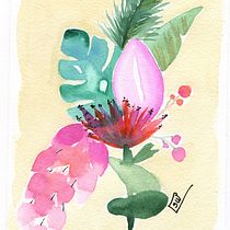 Mon projet du cours : Création d’une composition florale à l’aquarelle. Un projet de Illustration traditionnelle, Beaux Arts, Peinture, Aquarelle, Illustration botanique et Illustration naturaliste de sdwuil - 04.10.2021