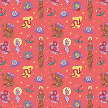 Patterns para una colección de toallitas de tela de una marca nacional. Projekt z dziedziny Trad, c, jna ilustracja, Pattern design, Projektowanie mod i Stemple użytkownika Ornela Dip - 04.10.2021