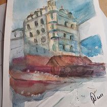 Mi Proyecto del curso: Dibujo arquitectónico con acuarela y tinta. Sketching, Drawing, Watercolor Painting, Architectural Illustration, Sketchbook & Ink Illustration project by Analia Torres - 10.04.2021