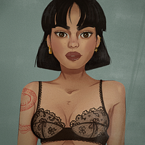 My project in Powerful Female Characters: Illustrating Confidence and Diversity course. Traditional illustration, Painting, Digital Illustration, Digital Drawing, and Digital Painting project by Leonor Nunes - 10.04.2021