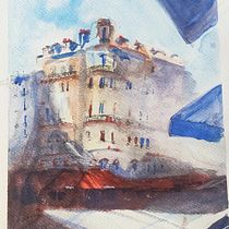 My project in Architectural Sketching with Watercolor and Ink course. Sketching, Drawing, Watercolor Painting, Architectural Illustration, Sketchbook & Ink Illustration project by Kretz Paul - 10.05.2021