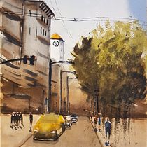 Il mio progetto del corso: Paesaggi urbani ad acquerello. Un progetto di Pittura ad acquerello, Belle arti e Illustrazione architettonica di m - 05.10.2021
