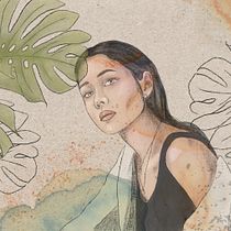 My project in Illustrated Portraits with Procreate course. Ilustração tradicional, Ilustração vetorial, Ilustração digital, e Desenho de retrato projeto de annrv - 05.10.2021