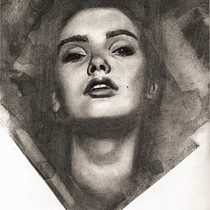 @liv__jo - my project in Artistic Charcoal Portraiture. Ilustração tradicional, Artes plásticas, Desenho, Desenho de retrato, Desenho realista, e Desenho artístico projeto de Olivia - 30.09.2021