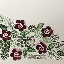 My project in Sketchbooking with Handmade Stamps course. Traditional illustration, Pattern Design, Printing, and Sketchbook project by Veronique Sterckendries - 10.06.2021