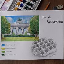 My project in Watercolor Travel Journal course. Traditional illustration, Watercolor Painting, Architectural Illustration, and Sketchbook project by lenka_csandova - 10.06.2021