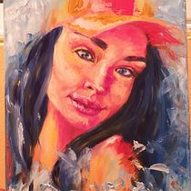 My project in Experimental Portraiture: Fusing Oil, Acrylic, and Spray Paint course. Fine Arts, Painting, Acr, lic Painting, and Oil Painting project by Olga Boby - 10.06.2021