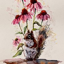 My final project in Expressive Animal Portraits in Watercolor course. Un projet de Illustration traditionnelle, Aquarelle, Dessin réaliste et Illustration naturaliste de Tina Honerkamp - 06.10.2021