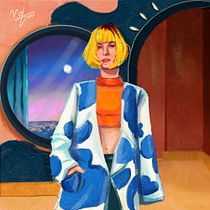 Mi Proyecto del curso: Retratos pictóricos con técnicas digitales. Ilustração digital, Desenho de retrato, e Pintura digital projeto de Vianey Quiyono - 14.12.2020