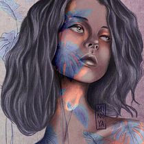 My project in Illustrated Portraits with Procreate course. Ilustração tradicional, Ilustração vetorial, Ilustração digital, e Desenho de retrato projeto de Minoya Govender - 11.03.2021