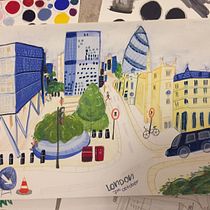 My project in Pictorial Sketchbook with Gouache course. Ilustração tradicional, Esboçado, Desenho, Ilustração arquitetônica, Sketchbook, e Pintura guache projeto de jojo_z - 07.10.2021