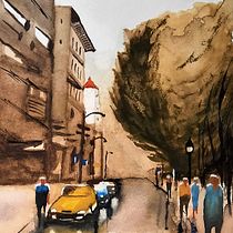 Mi Proyecto del curso: Paisajes urbanos en acuarela. Un progetto di Pittura ad acquerello, Belle arti e Illustrazione architettonica di Ariela Rossel - 07.10.2021
