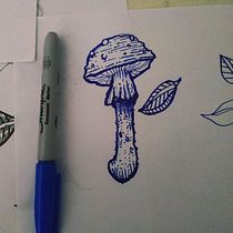 Hongos y flores . Un progetto di Design di tatuaggi di Julian Diaz - 08.10.2021