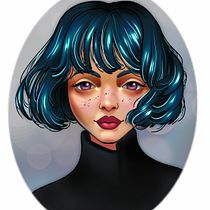 My project in Female Character Portraits in Procreate course. Projekt z dziedziny Trad, c, jna ilustracja, Ilustracja c, frowa, R, sunek c i frow użytkownika tytattoos - 08.10.2021