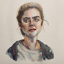 Mein Kursprojekt: Artistische Aquarellporträts. Fine Arts, Painting, Watercolor Painting, and Portrait Drawing project by annibal - 10.08.2021
