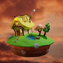 Mi Proyecto del curso: Modelado de escenarios low poly para videojuegos. 3D, and 3D Modeling project by Jose León - 10.08.2021