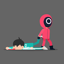 Ciclo de caminado - El juego del calamar. Ein Projekt aus dem Bereich Animation, Design von Figuren, Animation von Figuren und 2-D-Animation von Raúl Gómez - 09.10.2021