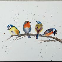 My project in Artistic Watercolor Techniques for Illustrating Birds course. Traditional illustration, Watercolor Painting, Realistic Drawing, and Naturalistic Illustration project by Allison McNairn - 10.03.2021