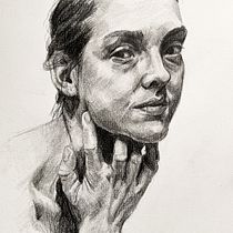 My project in Artistic Portrait Drawing: Capture Authentic Expressions course. Un projet de Illustration traditionnelle, Beaux Arts, Esquisse , Dessin au cra, on, Dessin, Dessin de portrait, Dessin réaliste, Dessin artistique , et Dessin anatomique de ruthp - 09.10.2021