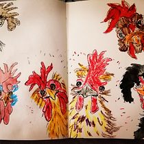 Roxy's creativity project. Design, Traditional illustration, Fine Arts, Painting, Creativit, Creating with Kids, and Sketchbook project by Manolache Roxana Catalina - 10.07.2021