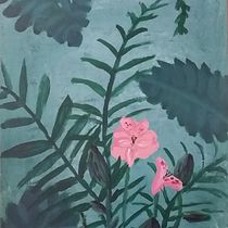 En algúna parte del mundo.. Traditional illustration, Fine Arts, Painting, Acr, lic Painting, and Botanical Illustration project by Lya Bencosme - 10.10.2021