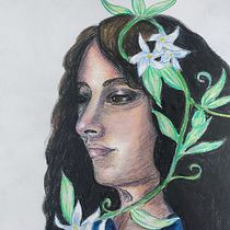My project in Chiaroscuro Creative Portrait with Pencils course. Un projet de Illustration traditionnelle, Dessin au cra, on, Dessin de portrait , et Dessin artistique de Korie Albarati - 10.10.2021