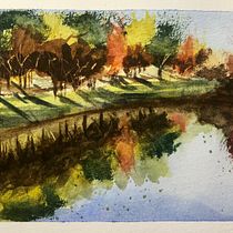 My project in Natural Landscapes in Watercolor course. Projekt z dziedziny  Sztuki piękne,  Malarstwo i Malowanie akwarelą użytkownika megan1410 - 07.10.2021